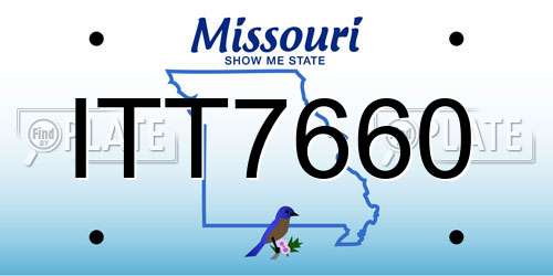 ITT7660 Missouri License Plate