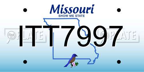 ITT7997 Missouri License Plate
