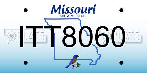 ITT8060 Missouri License Plate