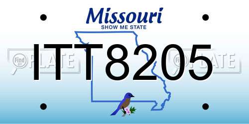 ITT8205 Missouri License Plate