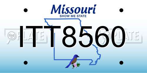ITT8560 Missouri License Plate
