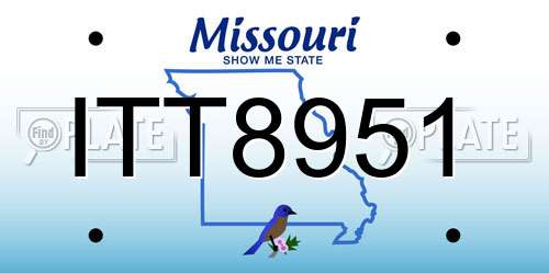 ITT8951 Missouri License Plate