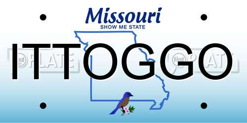 ITTOGGO Missouri License Plate