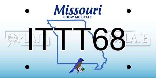ITTT68 Missouri License Plate