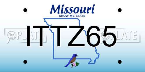 ITTZ65 Missouri License Plate