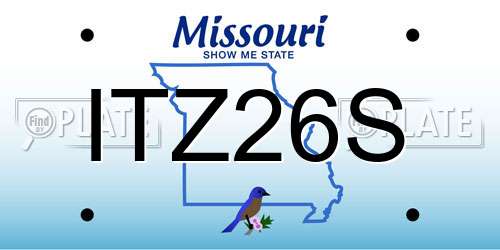 ITZ26S Missouri License Plate
