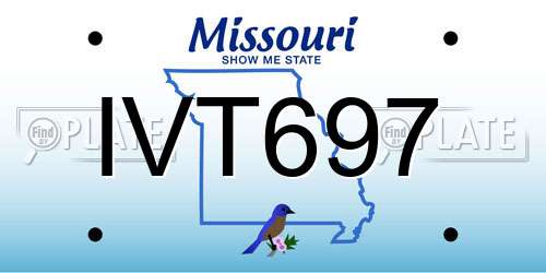IVT697 Missouri License Plate