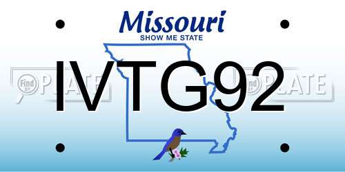 IVTG92 Missouri License Plate