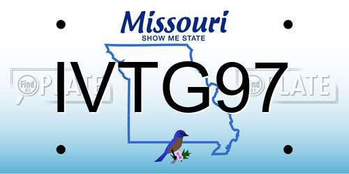 IVTG97 Missouri License Plate