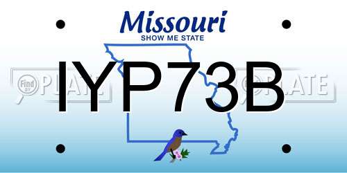 IYP73B Missouri License Plate