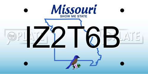 IZ2T6B Missouri License Plate