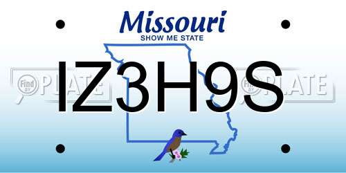 IZ3H9S Missouri License Plate