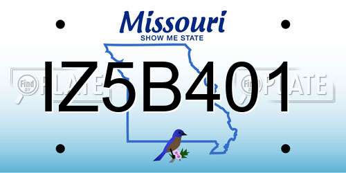 IZ5B401 Missouri License Plate