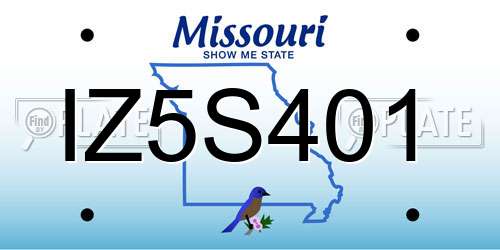 IZ5S401 Missouri License Plate