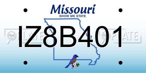 IZ8B401 Missouri License Plate