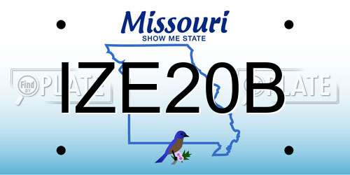 IZE20B Missouri License Plate