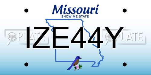 IZE44Y Missouri License Plate