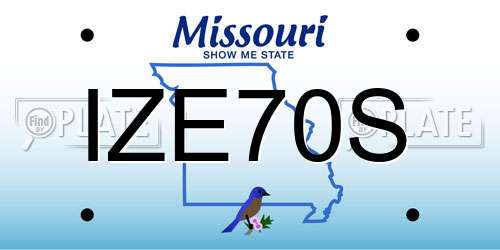 IZE70S Missouri License Plate