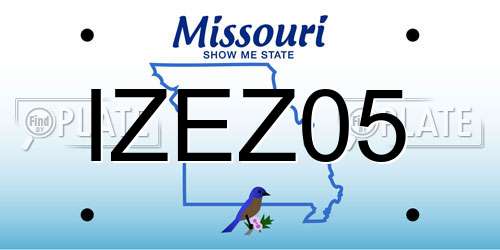 IZEZ05 Missouri License Plate