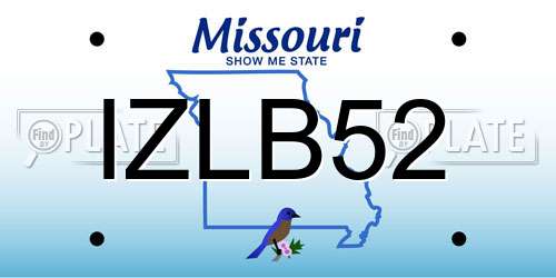 IZLB52 Missouri License Plate