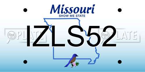 IZLS52 Missouri License Plate