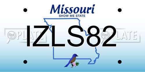 IZLS82 Missouri License Plate
