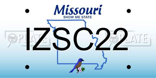 IZSC22 Missouri License Plate