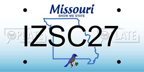 IZSC27 Missouri License Plate