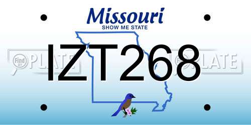 IZT268 Missouri License Plate