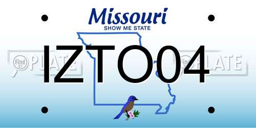 IZTO04 Missouri License Plate