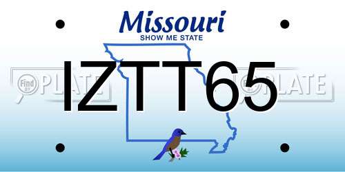 IZTT65 Missouri License Plate