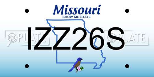 IZZ26S Missouri License Plate