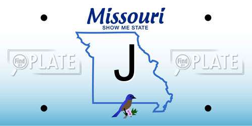 J Missouri License Plate