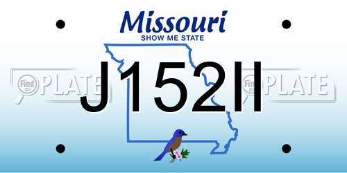 J152II Missouri License Plate