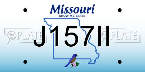 J157II Missouri License Plate
