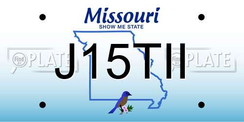 J15TII Missouri License Plate