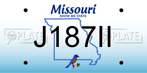 J187II Missouri License Plate