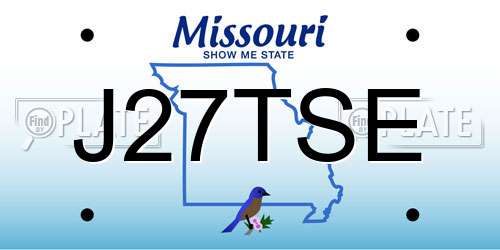 J27TSE Missouri License Plate