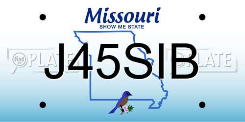 J45SIB Missouri License Plate