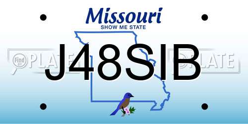 J48SIB Missouri License Plate
