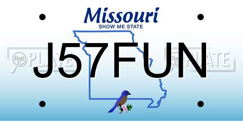 J57FUN Missouri License Plate