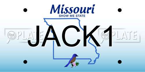 JACK1 Missouri License Plate