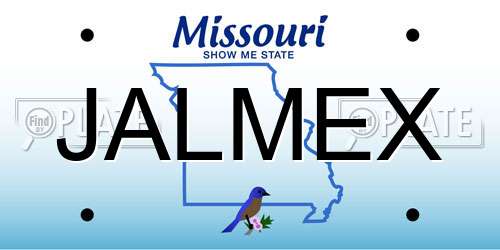 JALMEX Missouri License Plate