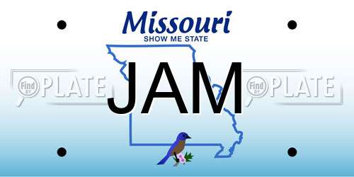 JAM Missouri License Plate
