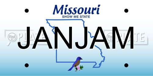 JANJAM Missouri License Plate