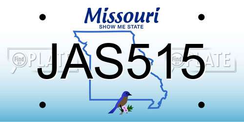 JAS515 Missouri License Plate
