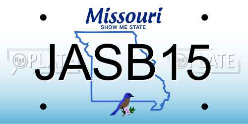 JASB15 Missouri License Plate
