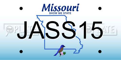 JASS15 Missouri License Plate