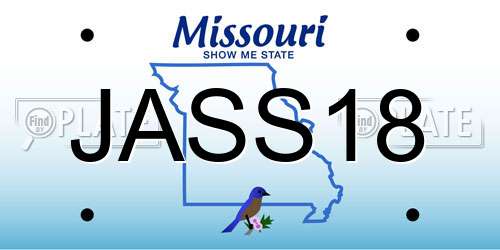 JASS18 Missouri License Plate