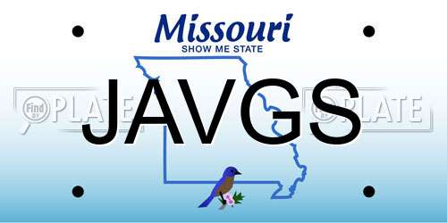 JAVGS Missouri License Plate